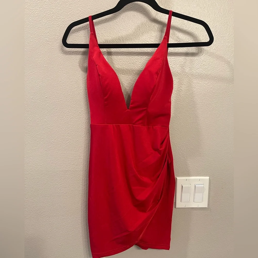 Hello Molly Red Cocktail Dress - Picture 1 of 3